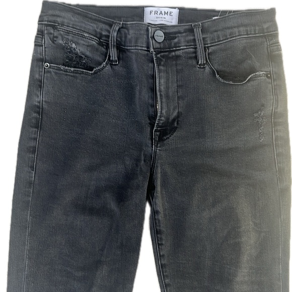 FRAME Le High Skinny Crop in Zepplin (Smokey gray color) - Picture 2 of 11